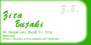 zita bujaki business card